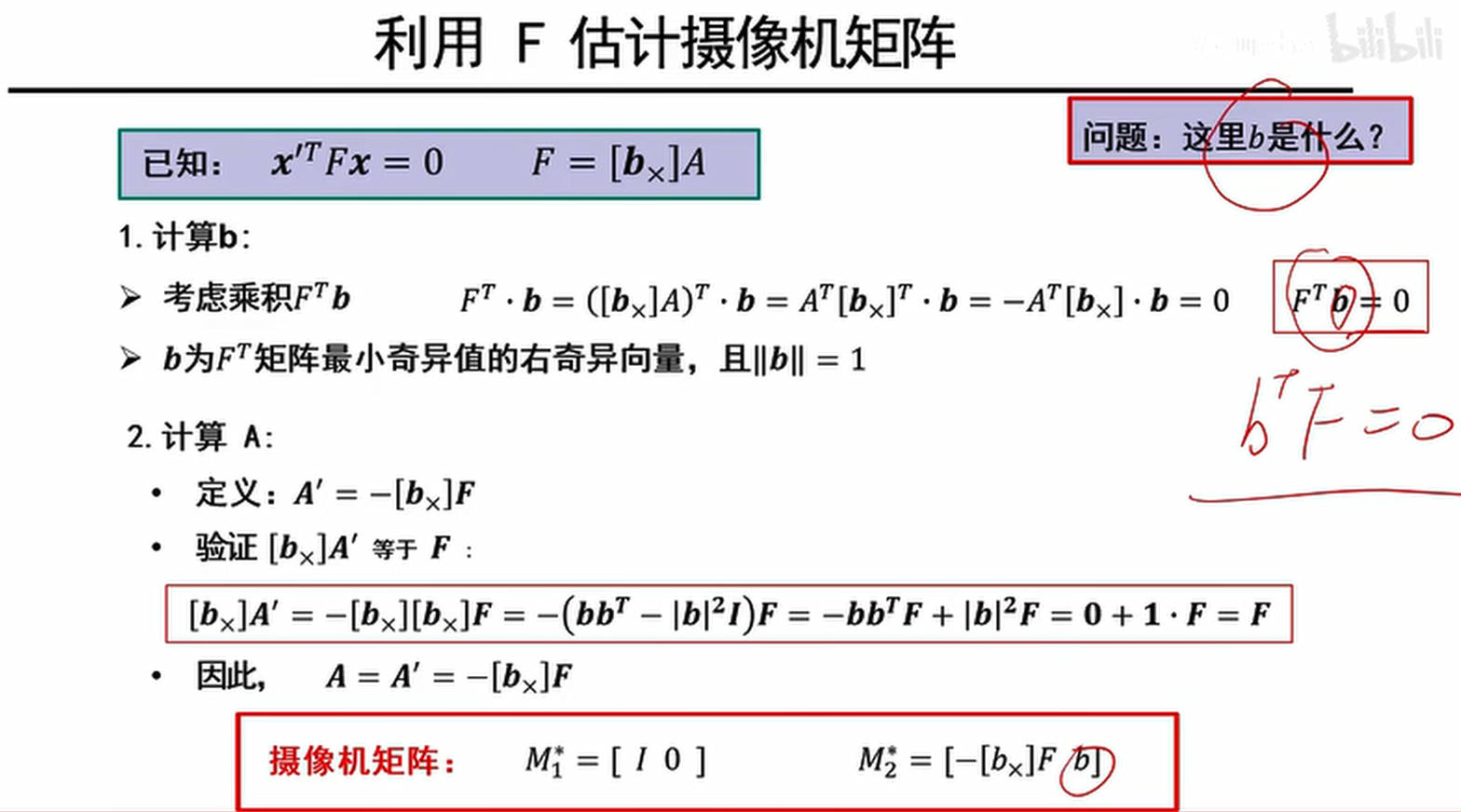 利用F估计摄像机矩阵03